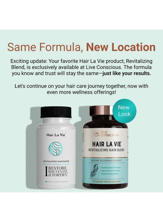 Ous Hair La Vie Revitalizing Blend Hair Growth Vitamins For Women To Support Health Of Hair - Supplements W/Biotin, Collagen & Saw Palmetto For Thick, Full Hair - 60 Caps