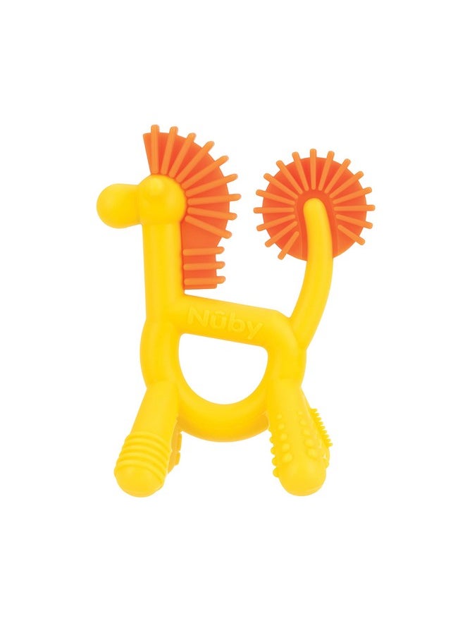 Silicone Geo Zoos Teether - Giraffe Teething Toy For Babies 3+ Months - Soothes And Massages Sore Gums