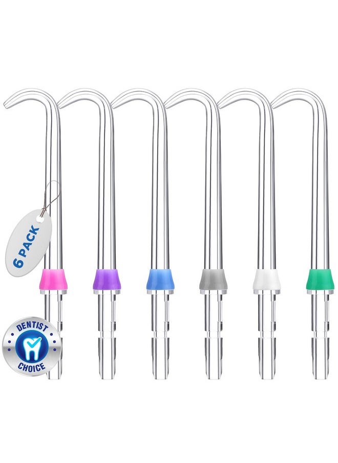 For Waterpik Replacement Heads, Replacement Tips For Waterpik Water Flosser, Suitable For Waterpik Accessories Replacement Tips, For Dt-100E(6 Implant Denture Tips)