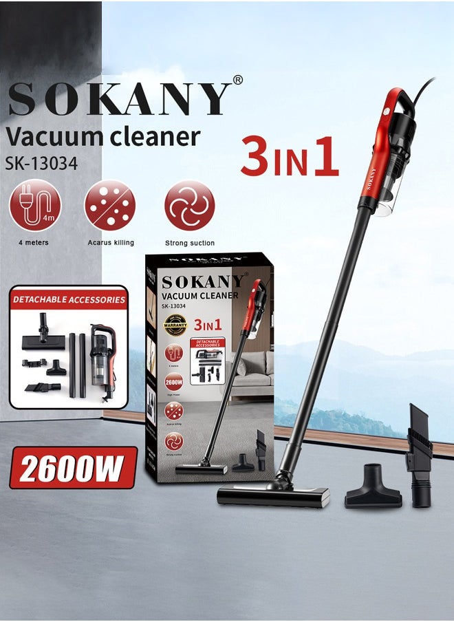 3 in 1 Vacuum Cleaner,4m Corded Upright Vacuum Cleaner,Ideal for Home, Car, Hard Floor, Carpet, Pet Hair,SK-13034