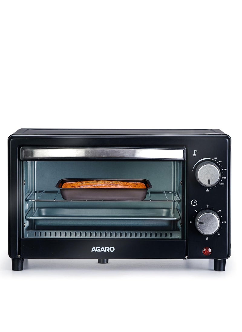 AGARO Marvel 9L Oven Toaster Griller, Cake Baking, Grilling, Toasting, OTG, 800 Watts, (Black).