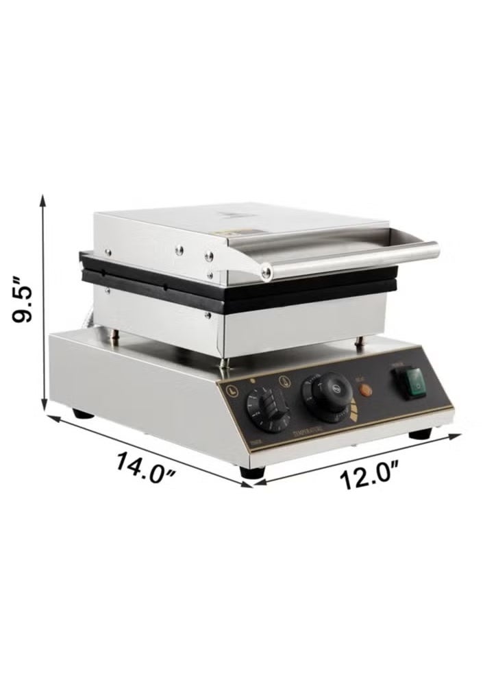 1800W Stainless Steel 4 Pieces Waffle Maker Square Waffle Machine