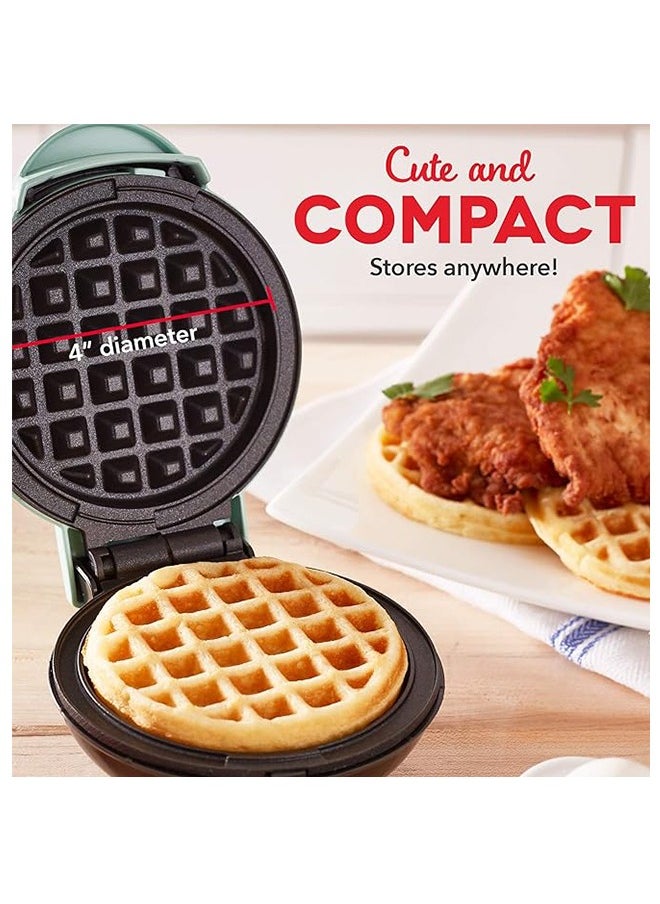 Mini Waffle Maker - Made With Premium Quality Plastic & Non-Stick Coating - Small Pancake Maker For Brownies, Cookies, Quesadillas, Calzones, Hash Browns and Other Foods