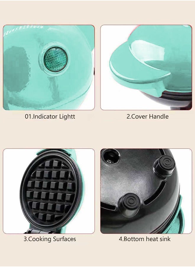 Mini Waffle Maker - Made With Premium Quality Plastic & Non-Stick Coating - Small Pancake Maker For Brownies, Cookies, Quesadillas, Calzones, Hash Browns and Other Foods