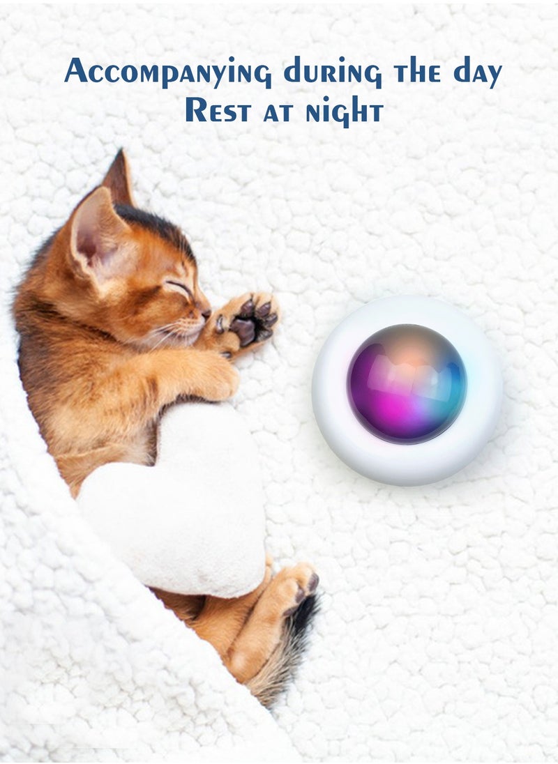 Cat Interactive Toy Kitten Automatic Feather Toy with Hair Collector, Smart Electric Moving Cats Toys 3 Adjustable Modes USB Rechargeable Cat Activated Feather Teaser Toy for Kitty Cat Play Exercise