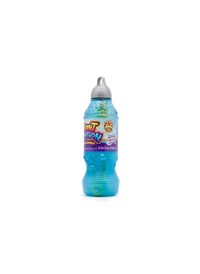 Bubbles, Giant Bubbles Solution 1L - Create Giant Bubbles With Elite Formula & 7-In-1 Bubble Wand - Non-Toxic & Safe