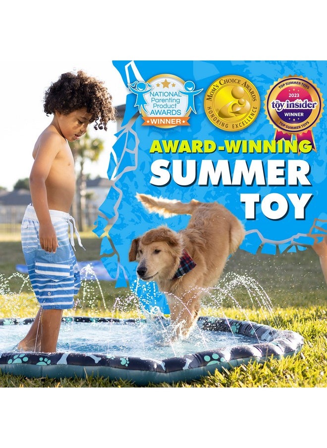 Non Slip Splash Pad For Kids & Dogs, 69’’ Extra Large Splash Pad Sprinkler For Kids, Dog Water Summer Toys - Great Outdoor Toys For Toddlers 1-3 And Kids Ages 4-8, Baby Pool For Backyard