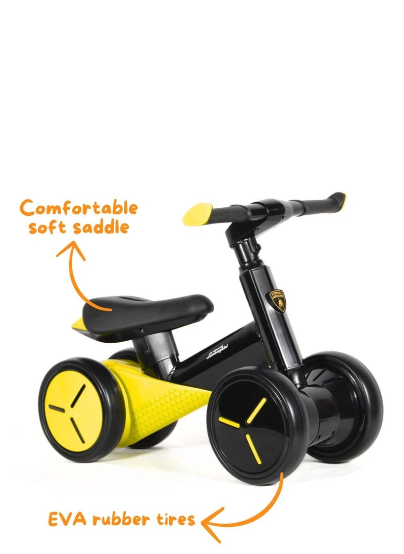 Lamborghini Balance Bike 4W (Yellow) (NT-698081)