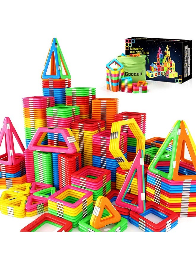 Upgraded Magnetic Blocks 138Pcs Magnetic Building Tiles Stem Toys For 3+ Year Old Boys And Girls Learning By Playing Games For Toddlers Kids Compatible With Major Brands Building Blocks