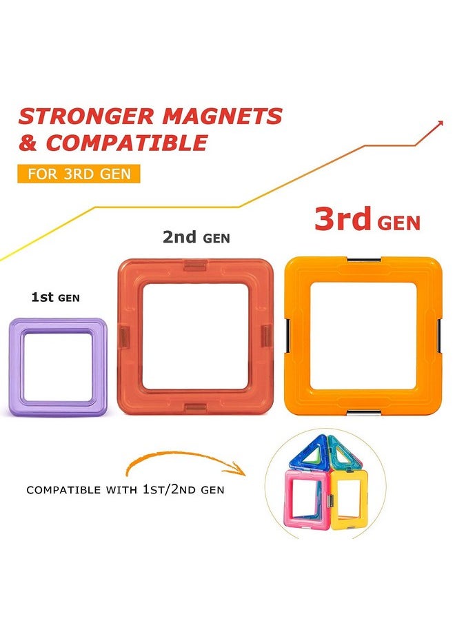 Upgraded Magnetic Blocks 138Pcs Magnetic Building Tiles Stem Toys For 3+ Year Old Boys And Girls Learning By Playing Games For Toddlers Kids Compatible With Major Brands Building Blocks