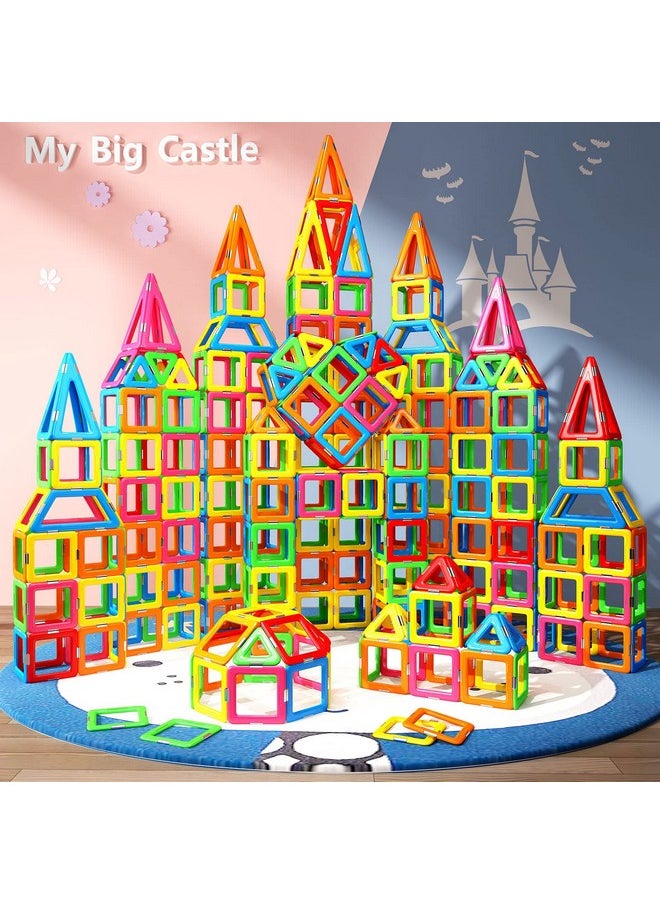 Upgraded Magnetic Blocks 138Pcs Magnetic Building Tiles Stem Toys For 3+ Year Old Boys And Girls Learning By Playing Games For Toddlers Kids Compatible With Major Brands Building Blocks