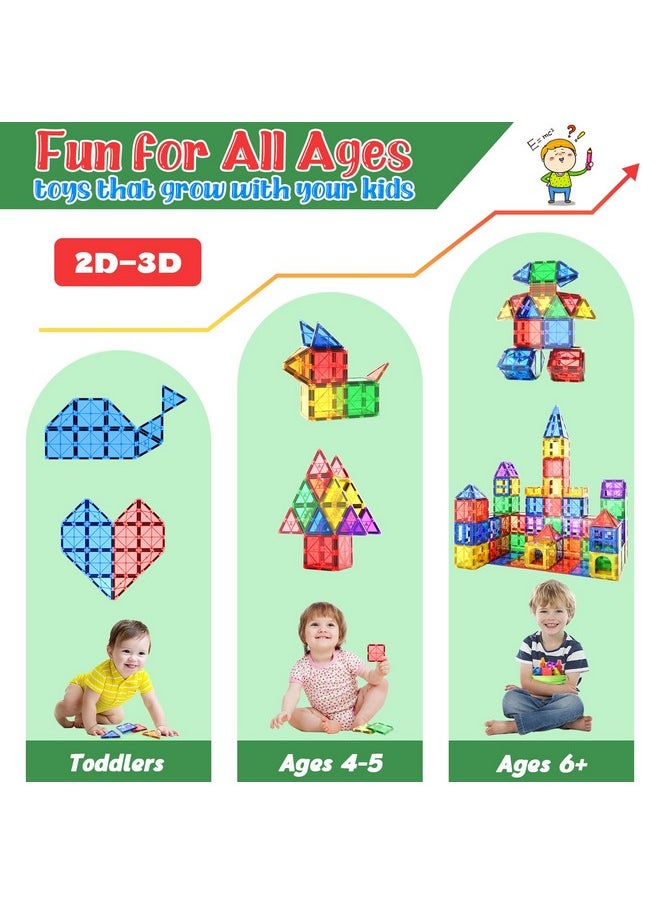 Kids Toys Magnetic Tiles Starter Set Classroom Must Haves, Magnetic Blocks For Toddlers Magnet Building Toys Preschool Montessori Learning Games For 3+ Year Old Boys & Girls