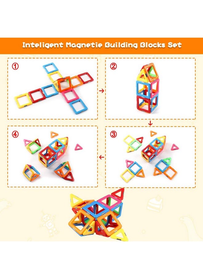 Upgraded Magnetic Blocks Tough Tiles Stem Toys For 3+ Year Old Boys And Girls Learning By Playing Games For Toddlers Kids, Compatible With Major Brands Building Blocks - Starter Set