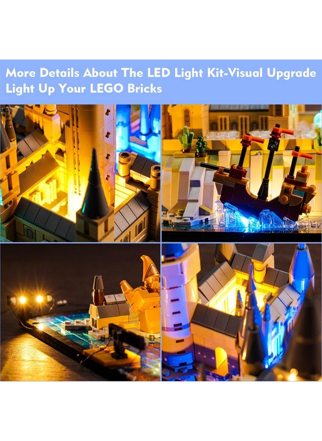 Led Light Kit For Lego Hogwarts Castle And Grounds 76419, Creative Lighting Set Accessories Compatible With Lego 76419 For Fans (Lights Only, No Models)