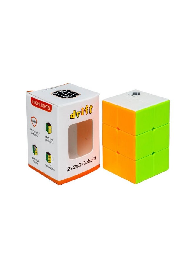 Drift 2X2X3 Cuboid Stickerless Puzzle | Unique Twist | Smooth Rotations For Stress Relief & Brain Teasers | Ideal Puzzle For Kids & Adults