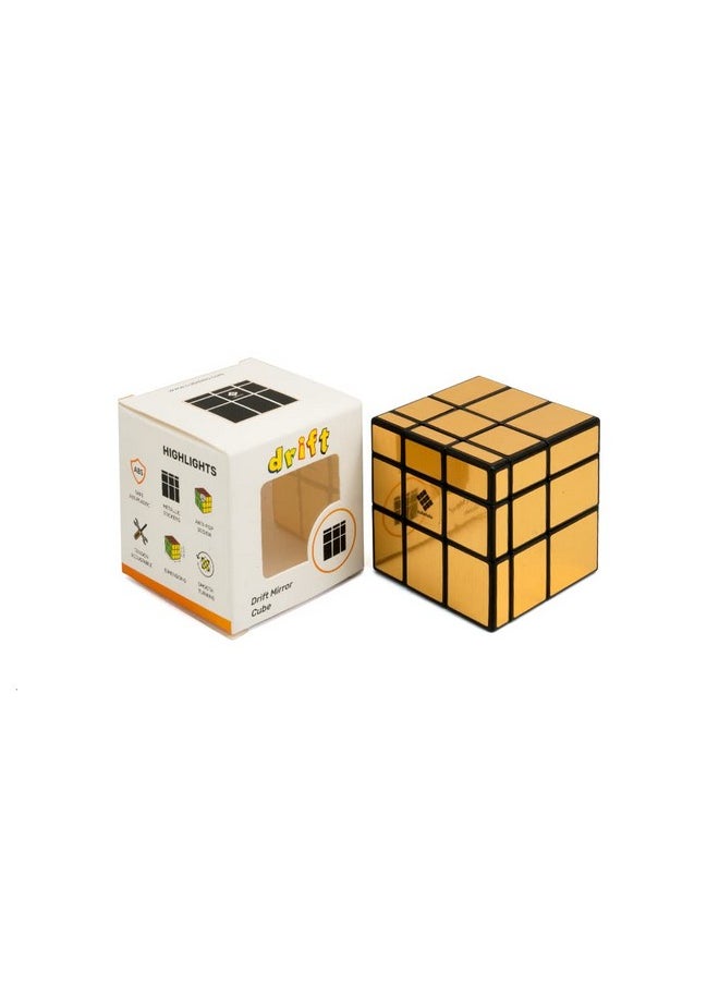 Drift 3X3 Mirror Golden Magic Speed Cube | Shape Shifter Cube | Speedy Stress Buster Brainstorming Puzzle | Ideal For Kids & Adults | High-Performance Bump Cube