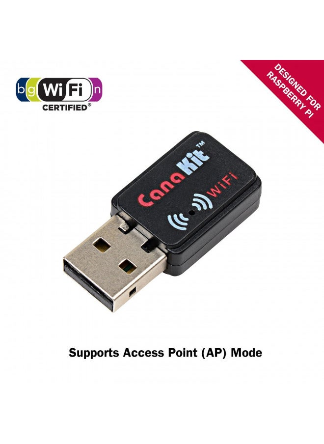 CanaKit Raspberry Pi WiFi Wireless Adapter/Dongle (802.11 n/g/b 150 Mbps)