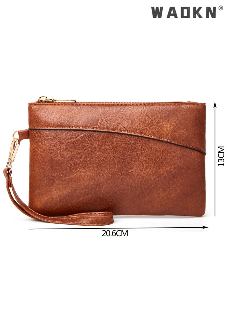 Large Capacity Handbags Bags,Large Crossbody Bags Ladies Shoulder Handbags Purse Set for Women Hobo Totes PU Leather Purses and Handbags Shoulder Bag Vegan Leather Tote, Brown