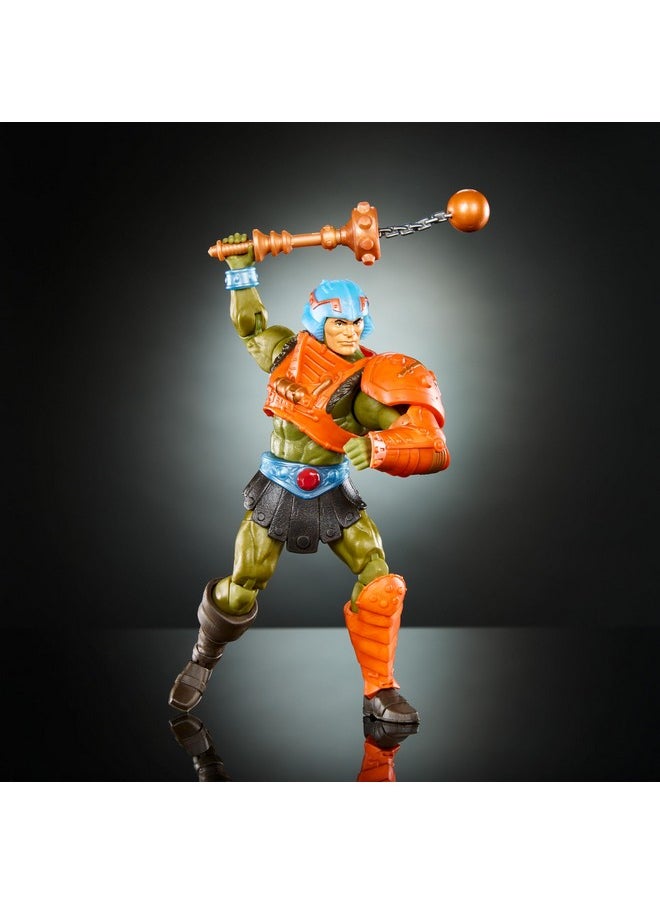 Masterverse New Eternia Action Figure & Accessories, Man-At-Arms Deluxe Motu Collectible With 30 Articulations, 7-Inch