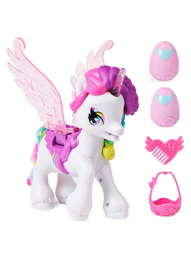 Colleggtibles, Hatchicorn Unicorn Toy With Flapping Wings, Over 60 Lights & Sounds, 2 Exclusive Babies, Kids Toys For Girls Ages 5 And Up