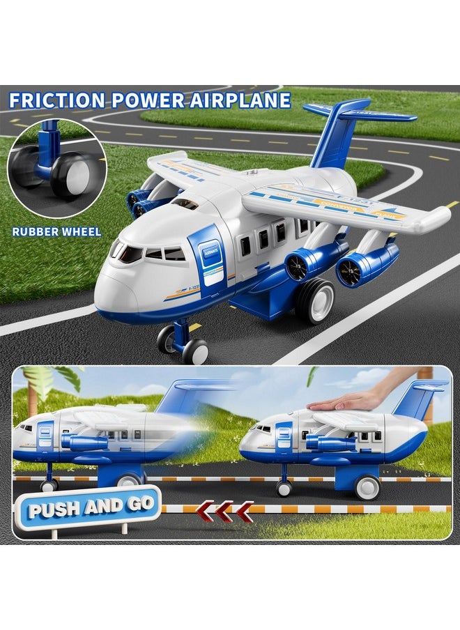 Kids Airplane Boy Toys For 3 4 5 Year Old Boys - Car Race Track For Kids Ages 3-5 With 8 Mini Car Toys, Toddlers Educational Toy, Birthday Gifts For Boys 3-5, Birthday Gift For Boys Girls 3-5