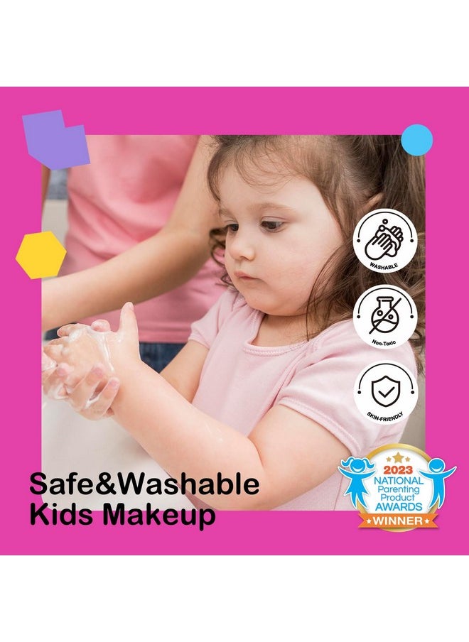 Kids Makeup Kit For Girl,Mermaid Makeup For Kids,Safe Non-Toxic Make Up For Little Girls Gift Kids Child Toddler Toys For Age 3 4 5 6 7 8 10 Years Old Birthday