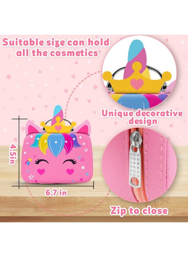 Kids Makeup Kit For Girl - Princess Toys Real Washable Make Up Set With Unicorn Bag - Play Makeup Beauty Cosmetic Toys For Ages 3 4 5 6 7 8 9 10 11 12 Year Old Toddler Kids Christmas Birthday Gifts