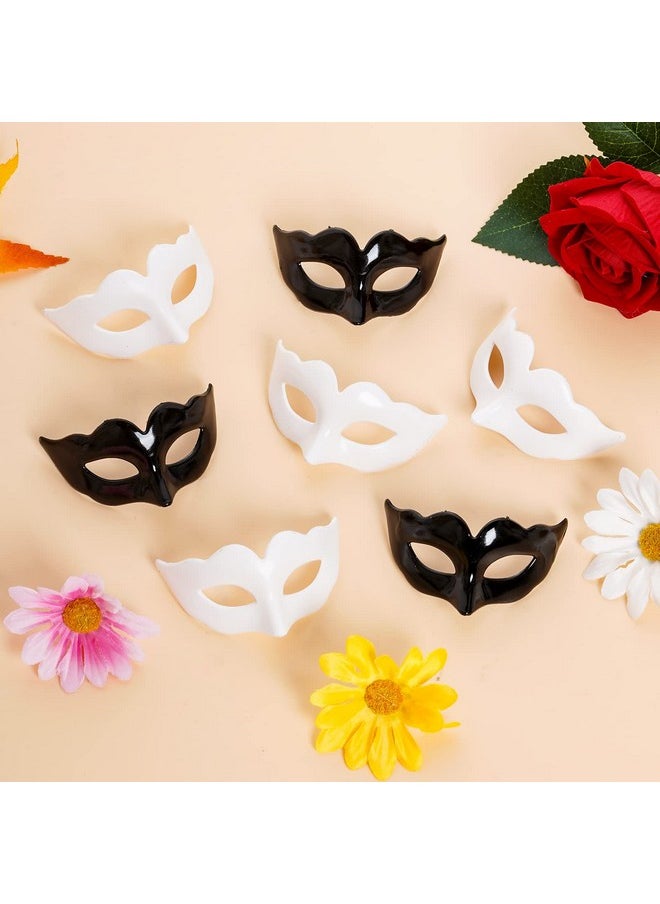 20 Pieces Mini Masquerade Mask Small Mardi Gras Masks Small Venetian Mask Masquerade Masks Vintage Antique Masks (Black And White, Small)