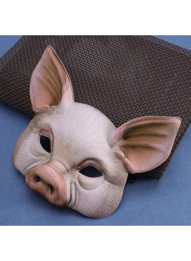 Pig Mask Half Face Pig Masks For Halloween Festival Masquerade Party Cosplay,Pack Of 2 Pink