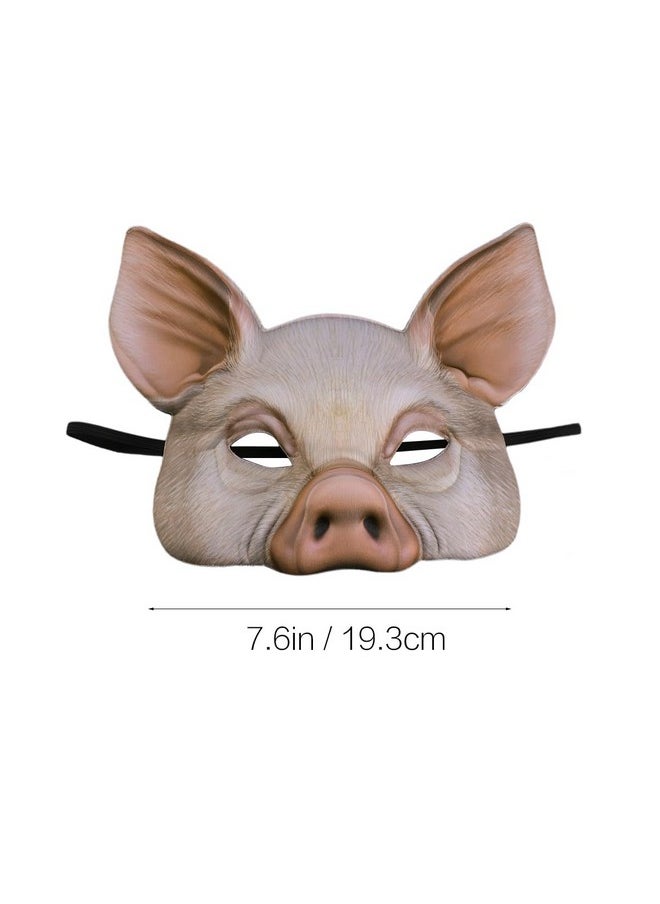 Pig Mask Half Face Pig Masks For Halloween Festival Masquerade Party Cosplay,Pack Of 2 Pink