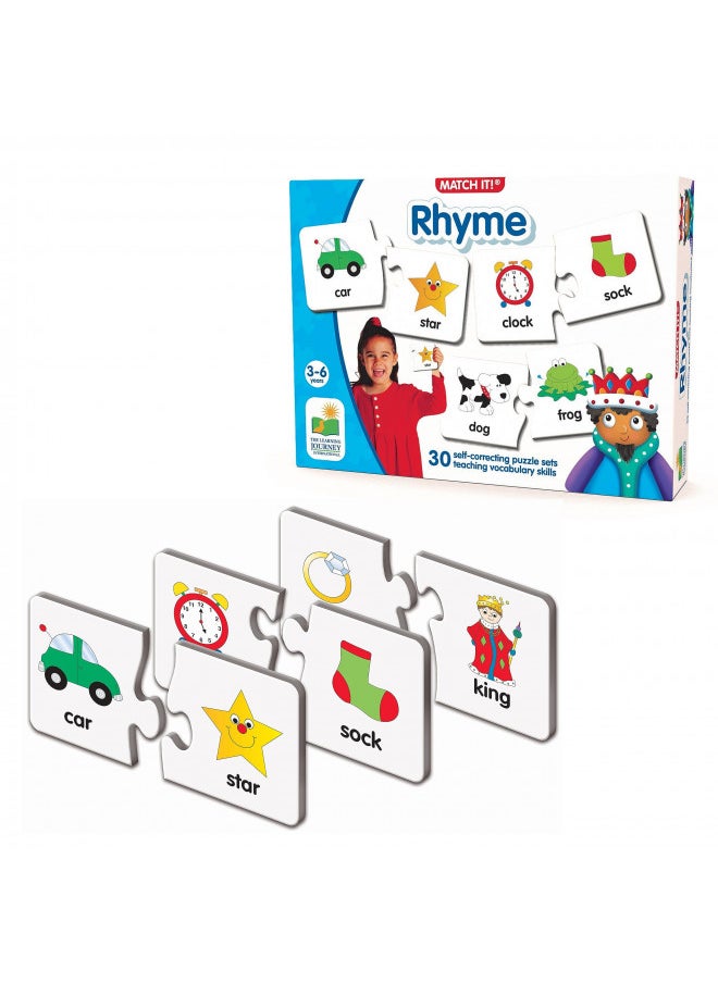 The Learning Journey: Match It! - Rhyme - Rhyming Puzzle Game for Kids Ages 3-5, Learn to Read With Preschool Learning Materials and Learning Games - Educational Award Winning Toys