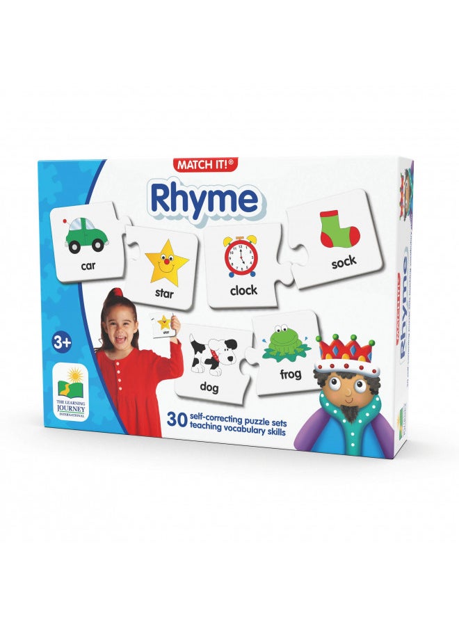 The Learning Journey: Match It! - Rhyme - Rhyming Puzzle Game for Kids Ages 3-5, Learn to Read With Preschool Learning Materials and Learning Games - Educational Award Winning Toys