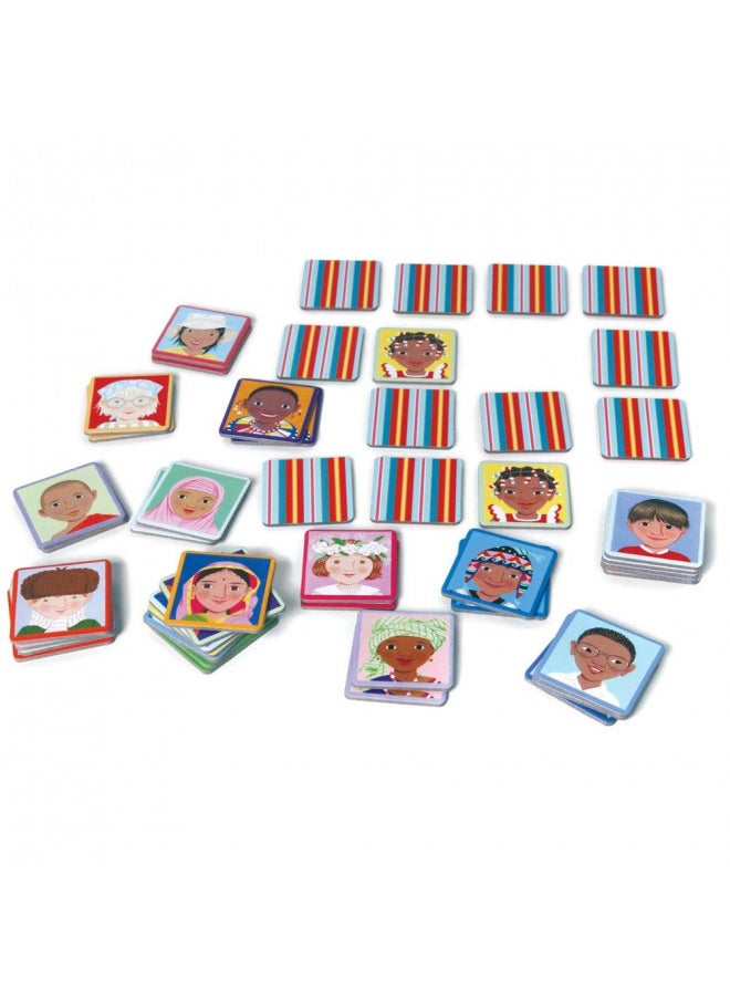 eeBoo: I Never Forget a Face, Memory & Matching Game, Developmental and Educational, 24 Pairs to Match, Single or Multiplayer Function, For Ages 3 and up