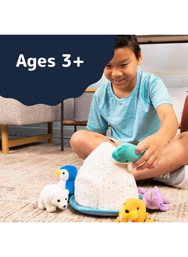 Stuffed Animal With Babies Inside - Five Small Plush Christmas Stuffed Animal House - Penguin Toy, Polar Bear Plush, Whale, Narwhal, Walrus, Toy Igloo - Artic Stuffed Animals For Girls/Boys