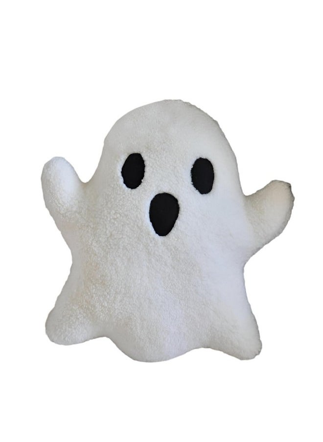 Halloween Special Combo Of Ghost & Pumpkin Soft Stuffed Plush Toy Pillow For Kids Boys & Girls (Size: 25 Cm, Color: White & Orange)