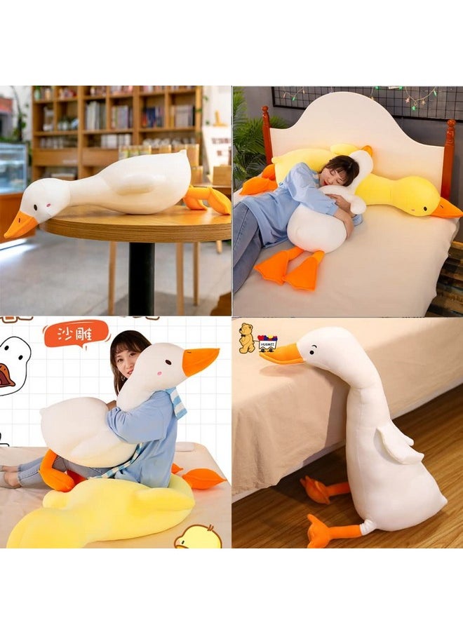 White Swan Stuffed Animal, Funny Duck Plush Doll, Soft Pillow Cushion Cute Goose Plush Toy Stuffed Animals Toy Gifts For Kids (65 Cm/25.6 Inch