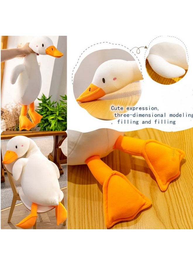 White Swan Stuffed Animal, Funny Duck Plush Doll, Soft Pillow Cushion Cute Goose Plush Toy Stuffed Animals Toy Gifts For Kids (65 Cm/25.6 Inch