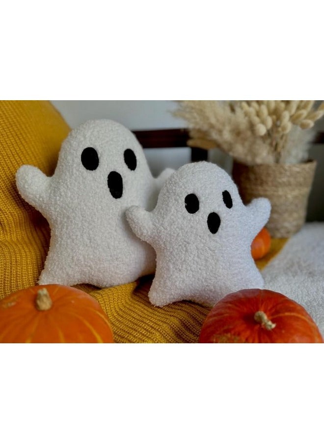 Halloween Special Ghost Soft Stuffed Plush Pillow Toy For Kids Boys & Girls (Size: 25 Cm Color: White)