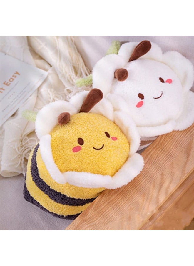 12 Inch Bee Plush Toy, Cuddly Bee Pillow ，Soft Honeybee Hugging Pillows Plush Doll Gift For Kids Birthday Party,Christmas,Valentine