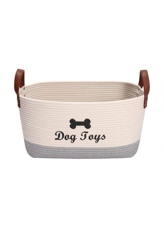 Large Cotton Dog Toy Basket, 16.5