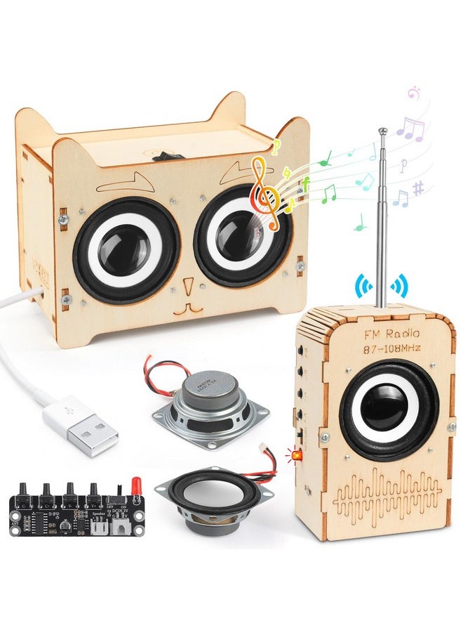 Science Kits For Kids Age 8-12, Stem Toys For 8-13, Build Your Own Bluetooth Speaker & Fm Radio, 3D Puzzles Education Diy Projects Crafts, Birthday Gifts For 9,10,11,14 Year Old Teen Boys Girls