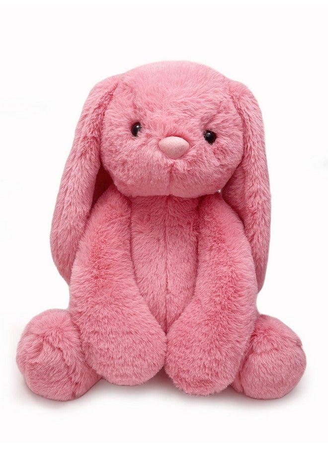 Cute Coral Bunny Soft Toy For Girls/Kids | Huggable Rabbit With Long Ears | Soft Stuffed Floppy Plush Animal | - 35Cm