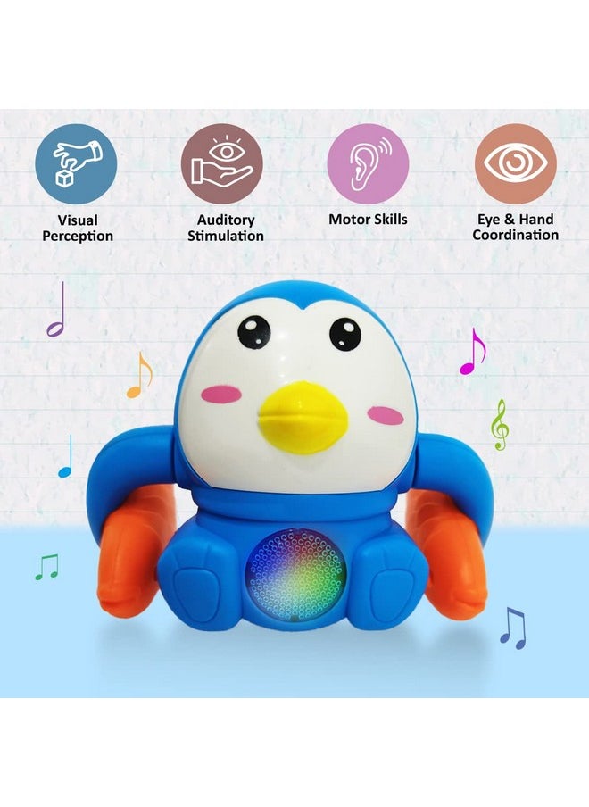 Dancing Crawling Baby Toys For 6 Month Old Baby Girls Boys,Kids Musical Toys For Babies With Light With 360°Spinning&Rolling Moving For 6-12 Months Penguin Sound Toy-Bis Approved,Multicolor