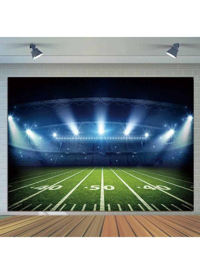 Football Stadium Backdrop For Photography 7X5Ft Auditorium Light Football Field Photo Background Children Birthday Party Decoration Kids Baby Shower Banner