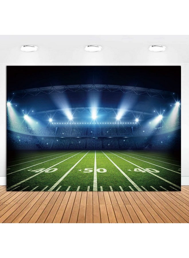 Football Stadium Backdrop For Photography 7X5Ft Auditorium Light Football Field Photo Background Children Birthday Party Decoration Kids Baby Shower Banner