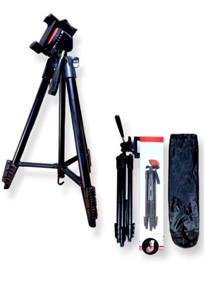 Lightweight and Versatile Tripod with Mobile Clip and Carry Bag – Perfect for Vlogging, Travel, Live Streaming, and Smartphone Photography