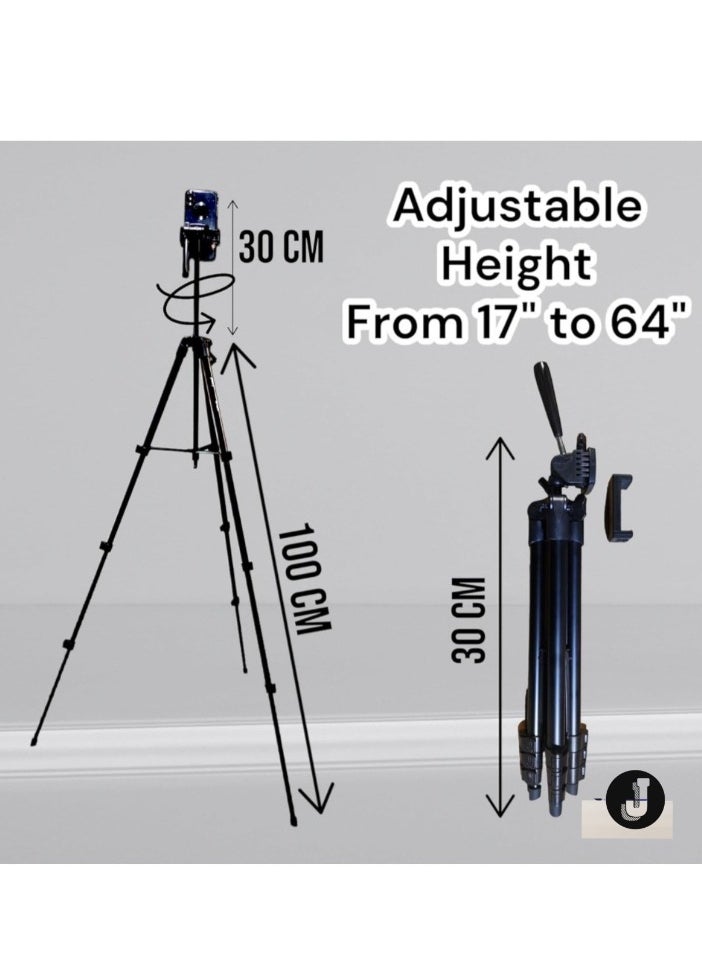 Lightweight and Versatile Tripod with Mobile Clip and Carry Bag – Perfect for Vlogging, Travel, Live Streaming, and Smartphone Photography