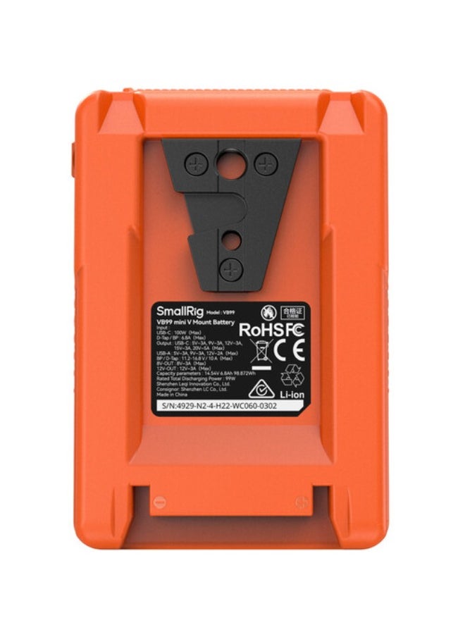 SmallRig VB99 mini V Mount Battery (Orange) 4929