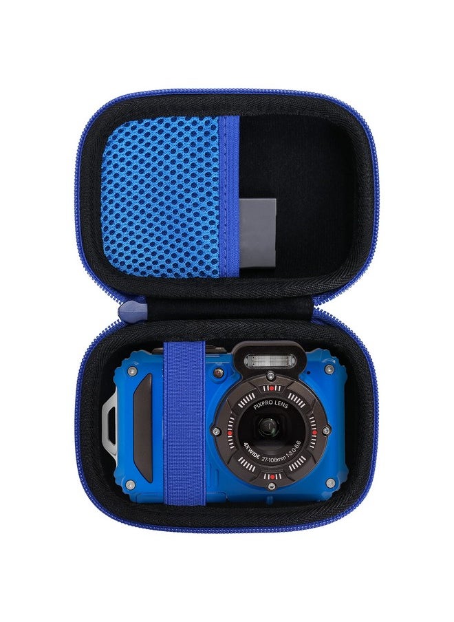 Hard Travel Case Compatible With Kodak Pixpro Wpz2 Rugged Waterproof Digital Camera,Protective Case For Kodak Waterproof Video Camera,(Blue,Case Only)