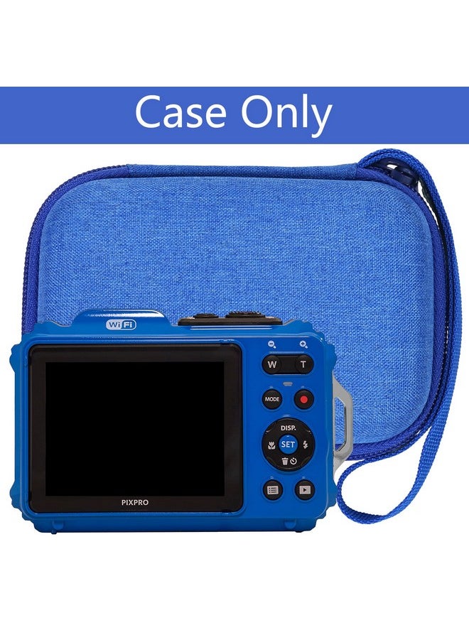 Hard Travel Case Compatible With Kodak Pixpro Wpz2 Rugged Waterproof Digital Camera,Protective Case For Kodak Waterproof Video Camera,(Blue,Case Only)